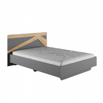 Кровать двухспальная 1,4м Теодора (графит/дуб крафт золотой) в Диксоне - dikson.mebel54.com | фото