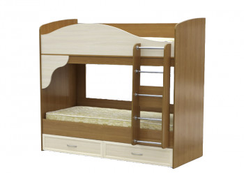 Кровать двухъярусная без матрасов Вишня Оксфорд в Диксоне - dikson.mebel54.com | фото