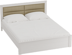 Кровать Элана 1200 с основанием Бодега белая в Диксоне - dikson.mebel54.com | фото