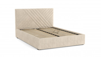 Кровать Гамма ш. 1400 (без основания для хранения) (велюр тенерифе крем) в Диксоне - dikson.mebel54.com | фото