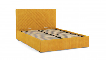 Кровать Гамма ш. 1400 (без основания для хранения) (велюр тенерифе куркума) в Диксоне - dikson.mebel54.com | фото
