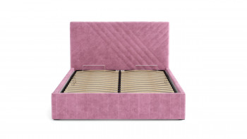 Кровать Гамма ш. 1400 (без основания для хранения) (велюр тенерифе розовый) в Диксоне - dikson.mebel54.com | фото