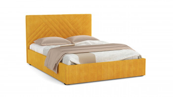 Кровать Гамма ш. 1400 (с основанием для хранения) (велюр тенерифе куркума) в Диксоне - dikson.mebel54.com | фото