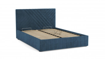 Кровать Гамма ш. 1400 (с основанием для хранения) (велюр тенерифе океан) в Диксоне - dikson.mebel54.com | фото
