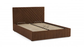 Кровать Гамма ш. 1400 (с основанием для хранения) (велюр тенерифе шоколад) в Диксоне - dikson.mebel54.com | фото