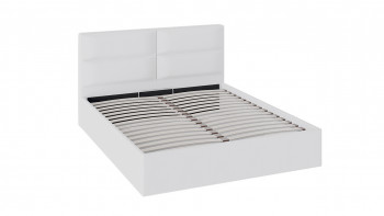 Кровать «Глосс» с мягкой обивкой и подъемным механизмом тип 1 (1600) (Белая) в Диксоне - dikson.mebel54.com | фото