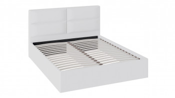 Кровать «Глосс» с мягкой обивкой тип 1 (1600) (Белая) в Диксоне - dikson.mebel54.com | фото