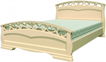 Кровать Грация-1 из массива сосны 1400*2000 Орех в Диксоне - dikson.mebel54.com | фото