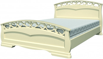 Кровать Грация-1 из массива сосны 1400*2000 Орех в Диксоне - dikson.mebel54.com | фото