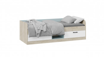 Кровать комбинированная «Оливер» Дуб крафт серый/Белый/Серо-голубой в Диксоне - dikson.mebel54.com | фото