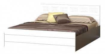 Кровать Корсика-1 1.6 (Венге/Белый глянец) в Диксоне - dikson.mebel54.com | фото