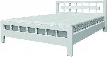 Кровать Натали-5 из массива сосны 1400*2000 Белый античный в Диксоне - dikson.mebel54.com | фото