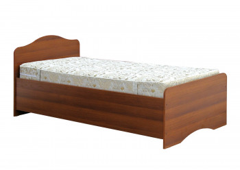 Кровать одинарная 900-1 без матраса (круглые спинки) Орех Таволато в Диксоне - dikson.mebel54.com | фото