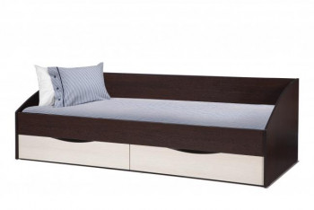 Кровать одинарная "Фея - 3" (симметричная) New (венге / вудлайн кремовый / ДВПО: белый) в Диксоне - dikson.mebel54.com | фото