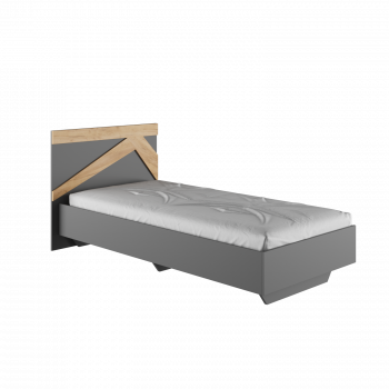 Кровать односпальная 0,9м Теодора (графит/дуб крафт золотой) в Диксоне - dikson.mebel54.com | фото