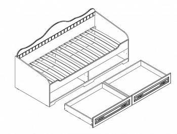 Кровать Прованс с ящиками Бодега белая/Патина премиум в Диксоне - dikson.mebel54.com | фото