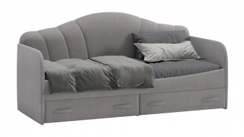 Кровать с мягкой спинкой и ящиками «Сабрина» 900 Светло-серый в Диксоне - dikson.mebel54.com | фото