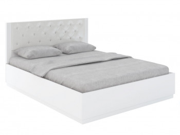 Кровать с ПМ М25 Спальня Тиффани (белый текстурный) в Диксоне - dikson.mebel54.com | фото