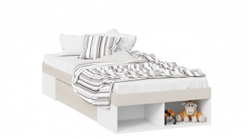 Кровать «Сканди» с ящиком Дуб Гарден/Белый в Диксоне - dikson.mebel54.com | фото