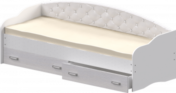 Кровать Софа-7 с мягкой спинкой (800х1900) Белый в Диксоне - dikson.mebel54.com | фото
