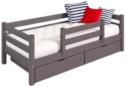 Кровать Соня вариант 4 с защитой по центру Лаванда в Диксоне - dikson.mebel54.com | фото