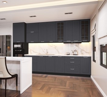Кухонный гарнитур 1,8м Луксор высокие модули (Клен серый/корпус венге) в Диксоне - dikson.mebel54.com | фото