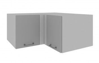 Лофт ГВПГУ 1000 шкаф верхний горизонтальный угловой высокий (Бетон светлый/корпус Серый) в Диксоне - dikson.mebel54.com | фото