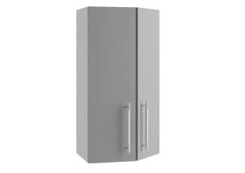 Лофт ПТ 400 шкаф верхний торцевой (Штукатурка белая/корпус Серый) в Диксоне - dikson.mebel54.com | фото