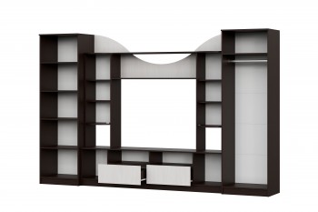 Мебель для гостиной "МГС 8" Исполнение 1 Дуб Венге/Ясень анкор светлый в Диксоне - dikson.mebel54.com | фото
