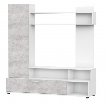 Мебель для гостиной "МГС 9" Белый / Цемент светлый в Диксоне - dikson.mebel54.com | фото