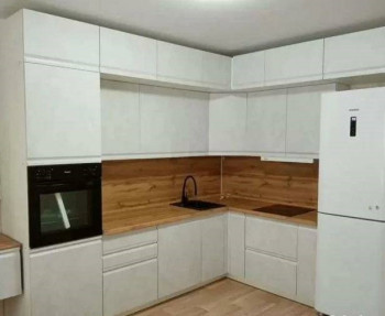Модульная кухня Бруклин 2.4 x 2 м (Бетон белый) в Диксоне - dikson.mebel54.com | фото