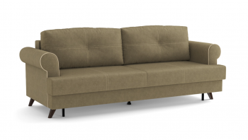 Оливер / диван - кровать 3-х местн. (еврокнижка) (велюр велутто коричневый 23 в Диксоне - dikson.mebel54.com | фото