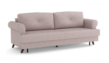Оливер / диван - кровать 3-х местн. (еврокнижка) (велюр велутто пастельно-розовый 11 / велюр велутто в Диксоне - dikson.mebel54.com | фото