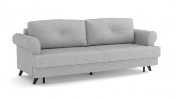 Оливер / диван - кровать 3-х местн. (еврокнижка) (велюр велутто серебряный 52 в Диксоне - dikson.mebel54.com | фото