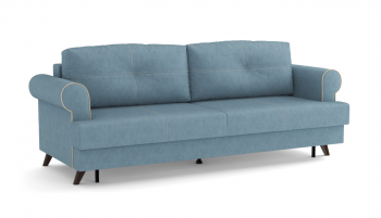 Оливер / диван - кровать 3-х местн. (еврокнижка) (велюр велутто серо-голубой в Диксоне - dikson.mebel54.com | фото
