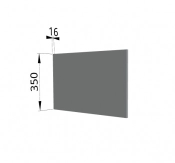 Панель торцевая (для шкафа горизонтального глубокого) ГПГ Гарда, Империя, Ройс (Серый Эмалит) в Диксоне - dikson.mebel54.com | фото