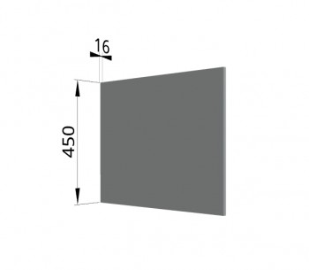 Панель торцевая (для шкафа горизонтального глубокого высокого) ГВПГ Гарда, Империя, Ройс (Серый Эмалит) в Диксоне - dikson.mebel54.com | фото
