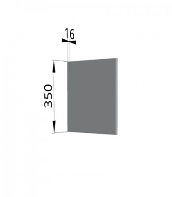 Панель торцевая (для шкафа горизонтального) ПГ Гарда, Империя, Ройс (Серый Эмалит) в Диксоне - dikson.mebel54.com | фото