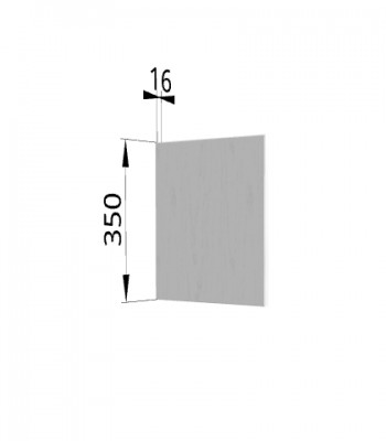 Панель торцевая (для шкафа горизонтального) ПГ Монца, Ройс (Кварц черный) в Диксоне - dikson.mebel54.com | фото