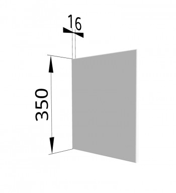 Панель торцевая (для шкафа горизонтального) ПГ Ройс (Белый софт) в Диксоне - dikson.mebel54.com | фото