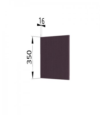 Панель торцевая (для шкафа горизонтального) ПГ Тито, Гарда (Пурпур) в Диксоне - dikson.mebel54.com | фото