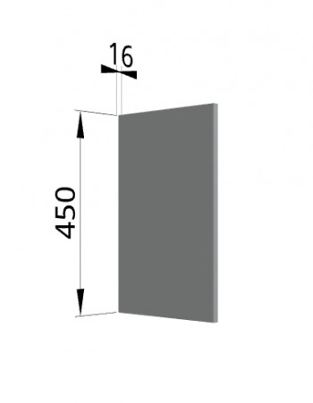 Панель торцевая (для шкафа горизонтального высокого) ВПГ Гарда, Империя, Ройс (Серый Эмалит) в Диксоне - dikson.mebel54.com | фото