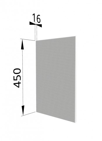 Панель торцевая (для шкафа горизонтального высокого) ВПГ Квадро (Белая кожа) в Диксоне - dikson.mebel54.com | фото
