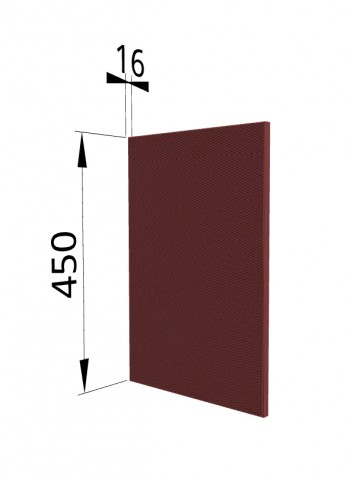 Панель торцевая (для шкафа горизонтального высокого) ВПГ Квадро (Красная кожа) в Диксоне - dikson.mebel54.com | фото