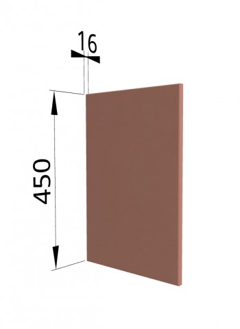 Панель торцевая (для шкафа горизонтального высокого) ВПГ Квадро (Персик софт) в Диксоне - dikson.mebel54.com | фото