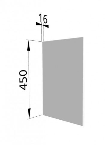 Панель торцевая (для шкафа горизонтального высокого) ВПГ Ройс (Белый софт) в Диксоне - dikson.mebel54.com | фото