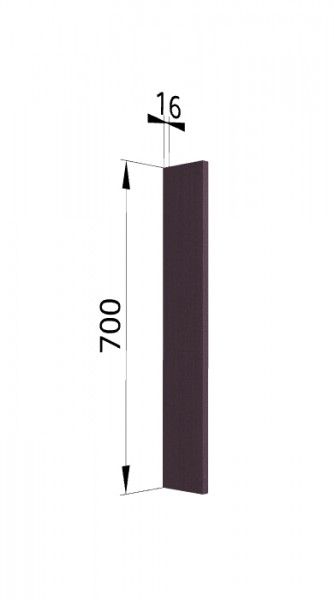 Панель торцевая (для шкафа торцевого верхнего) ПТ 400 Тито, Гарда (Пурпур) в Диксоне - dikson.mebel54.com | фото