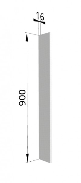 Панель торцевая (для шкафа торцевого верхнего высокого) ВПТ 400 Квадро (Белая кожа) в Диксоне - dikson.mebel54.com | фото