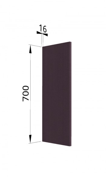 Панель торцевая (для шкафа верхнего) П Тито, Гарда (Пурпур) в Диксоне - dikson.mebel54.com | фото