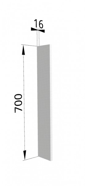 Панель торцевая (для шкафа верхнего торцевого) ПТ 400 Монца, Ройс (Кварц черный) в Диксоне - dikson.mebel54.com | фото